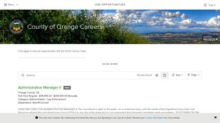 
                            2. Job Opportunities | Sorted by Job Title ascending | County of Orange ...