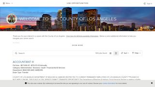 
                            2. Job Opportunities | WELCOME TO THE COUNTY OF LOS ANGELES