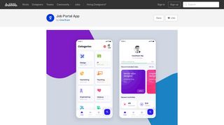 
                            9. Job Portal App by Gowtham on Dribbble