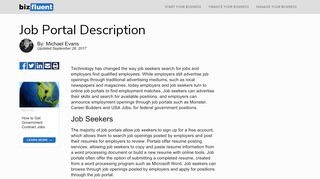 
                            2. Job Portal Description | Bizfluent