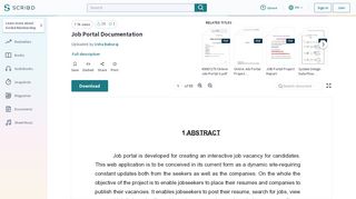 
                            4. Job Portal Documentation | Java Servlet | Java (Programming - Scribd