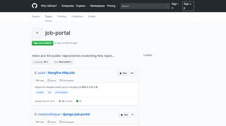 
                            2. job-portal · GitHub Topics · GitHub