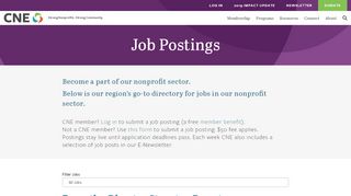 
                            1. Job Postings - Center for Nonprofit Excellence