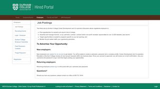 
                            1. Job Postings - Durham College Hired Portal
