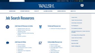 
                            1. Job Search Resources | Career Services at Walsh - Walsh College