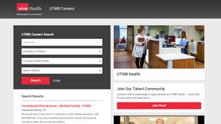 
                            1. Job Search | University of Texas Medical Branch - utmb.jobs