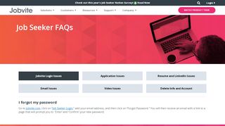 
                            3. Job Seeker FAQs and Support - Jobvite