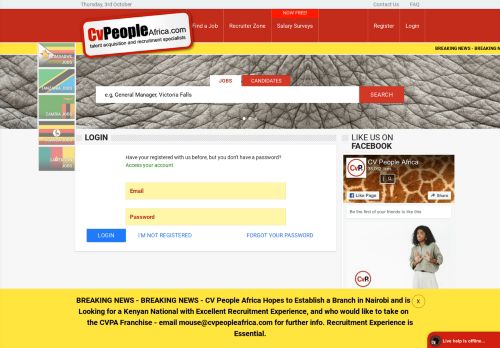 
                            3. Job Seeker Login - kenya.cvpeopleafrica.com