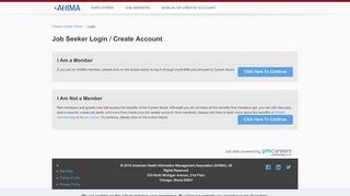 
                            7. Job Seeker Sign Up and Login - AHIMA's Career Assist - Job ...