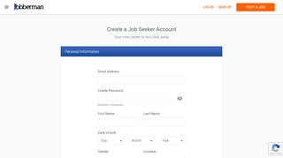 
                            4. job seeker sign up - Jobberman