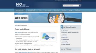 
                            9. Job Seekers - MO.gov