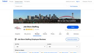 
                            9. Job Store Staffing Employee Reviews - Indeed