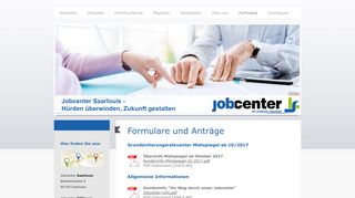 
                            6. Jobcenter im Landkreis Saarlouis - Formulare