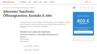 
                            5. Jobcenter Saarlouis: Öffnungszeiten, Kontakt & …