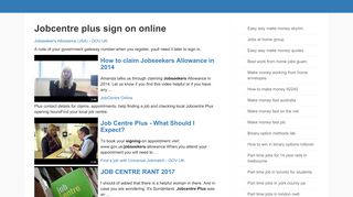 
                            5. Jobcentre plus sign on online Jobseeker's allowance …