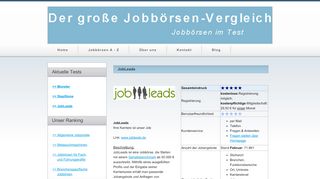 
                            4. JobLeads Bewertung - Jobbörsen im Test