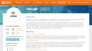 
                            6. JobLogic Reviews: Overview, Benefits, & Pricing | FeaturedCustomers