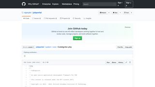 
                            3. jobportal/CodeIgniter.php at master · rajanpkr/jobportal · GitHub