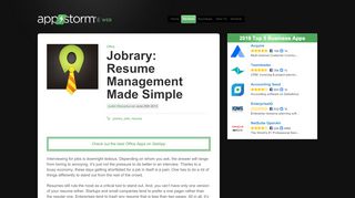 
                            1. Jobrary: Resume Management Made Simple « Web.AppStorm