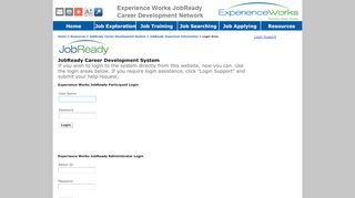 
                            5. JobReady Login Page - EW JobReady Info Home