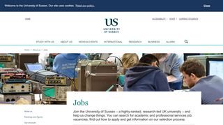 
                            3. Jobs : About us : University of Sussex