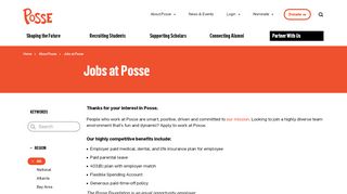 
                            3. Jobs at Posse | The Posse Foundation