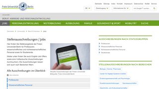 
                            1. Jobs • Beruf & Karriere • Freie Universität Berlin