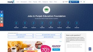 
                            6. Jobs In Punjab Education Foundation - ready.pk