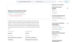 
                            8. Jobs Portal Manchester hiring Design Consultant Part-Time in ...