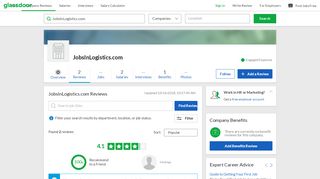 
                            9. JobsInLogistics.com Reviews | Glassdoor