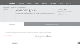 
                            8. jobsnorka.gov.in - Domain - McAfee Labs Threat Center