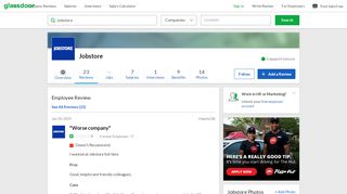 
                            6. Jobstore - Worse company | Glassdoor