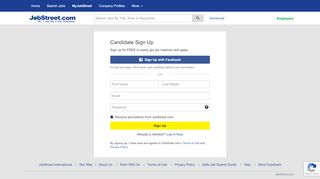 
                            8. JobStreet.com - Sign Up