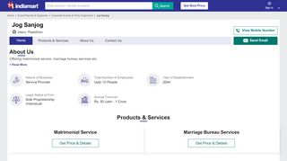 
                            4. Jog Sanjog - Service Provider of Matrimonial Service & Marriage ...