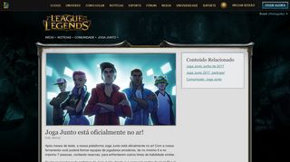 
                            5. Joga Junto está oficialmente no ar! | League of Legends