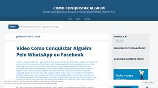 
                            7. jogo do texto login | Como Conquistar Alguem