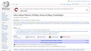 
                            8. John Adams (Master of Sidney Sussex College, Cambridge) - Wikipedia