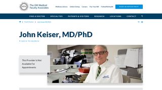 
                            8. John Keiser MD/PhD - The GW Medical Faculty Associates