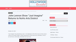 
                            8. John Lennon Show “Just Imagine” Returns to NoHo Arts District ...