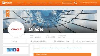 
                            8. John Lewis Partnership customer references of Oracle