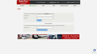 
                            4. John Pye Auctions: LOGIN