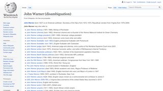 
                            5. John Warner (disambiguation) - Wikipedia