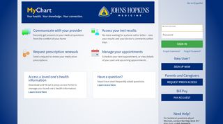 
                            1. Johns Hopkins Hospital - MyChart - Login Page