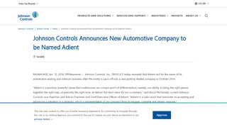 
                            9. Johnson Controls Announces New Automotive Company to be ...