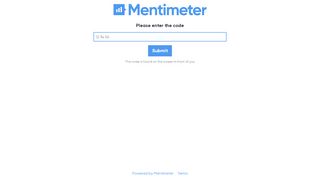 
                            10. Join a presentation - Mentimeter