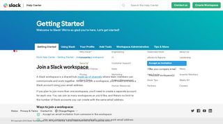 
                            2. Join a Slack workspace – Slack Help Center