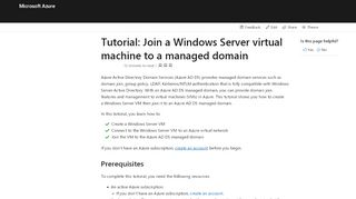 
                            1. Join a Windows Server VM to a managed domain | Microsoft Docs