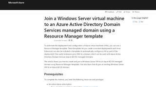 
                            2. Join a Windows Server VM to Azure Active Directory Domain Services ...