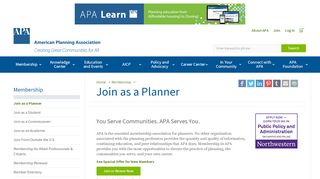 
                            8. Join as a Planner - American Planning Association