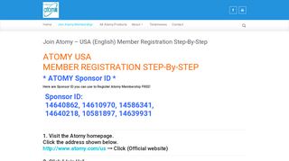 
                            5. Join Atomy - USA (English) Member Registration Step-By ...